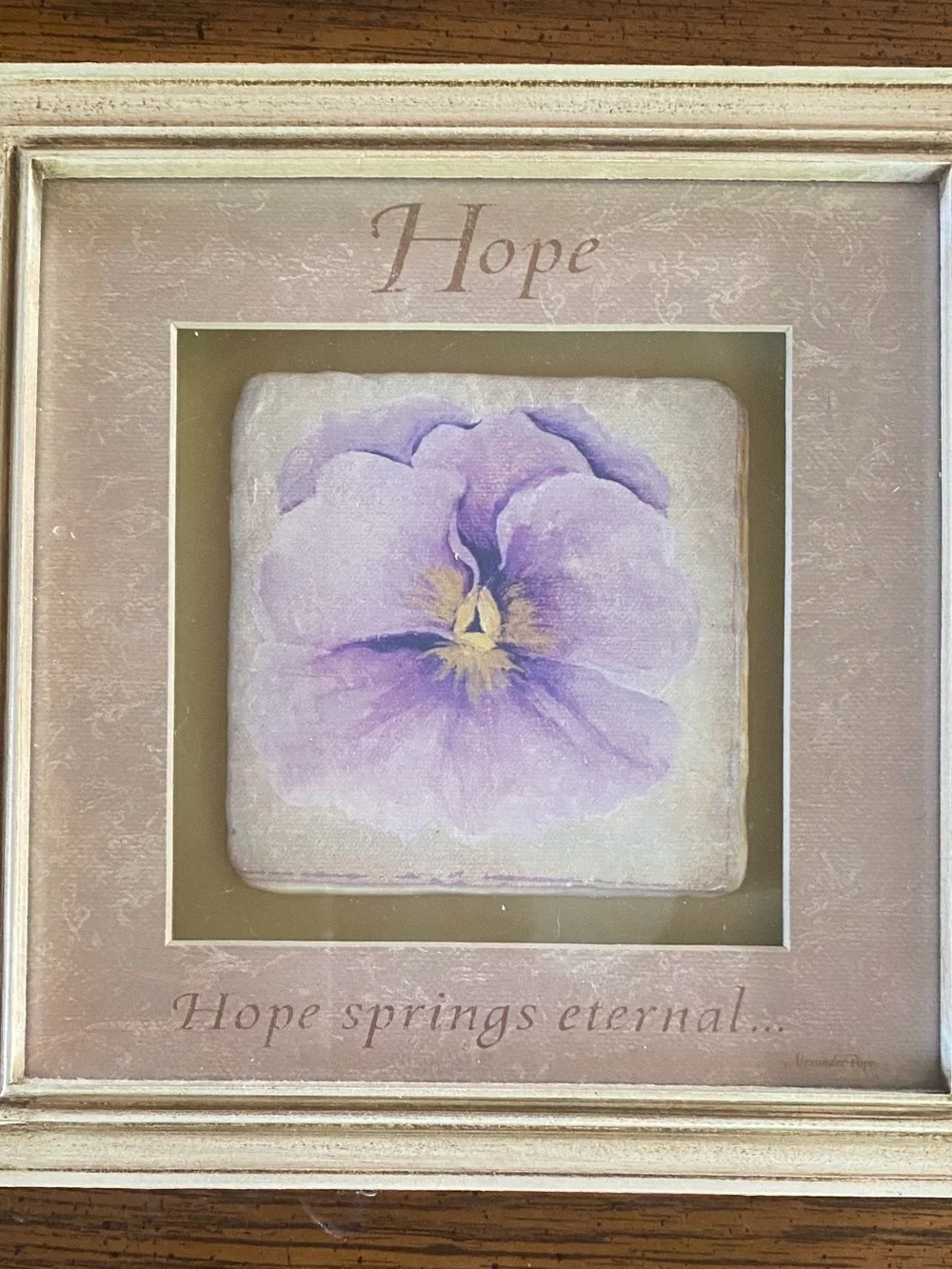 3-Piece Whitewashed Solid Wood Shadowbox Wall Art Set Faith, Hope, & Joy